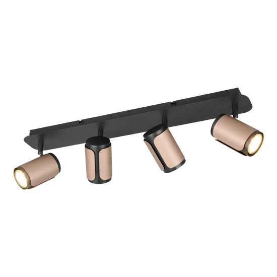 SPOT DE PAREDE/TETO 4 LUZES GU10 METAL COFFEE GIADA