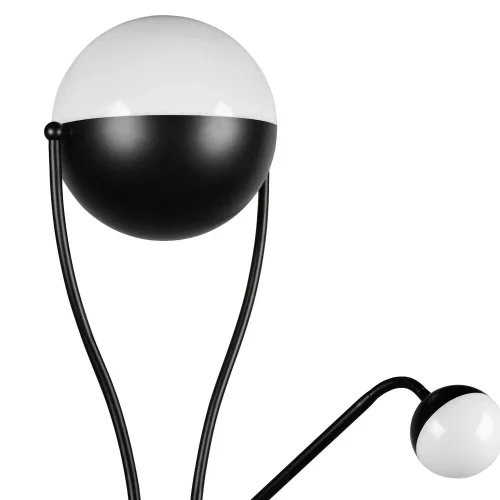 CANDEEIRO DE PÉ LED 18W+3,8W 3000K METAL PRETO CASCATA