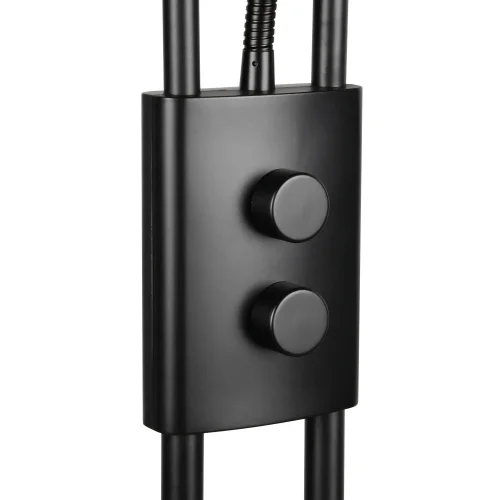 CANDEEIRO DE PÉ LED 18W+3,8W 3000K METAL PRETO CASCATA
