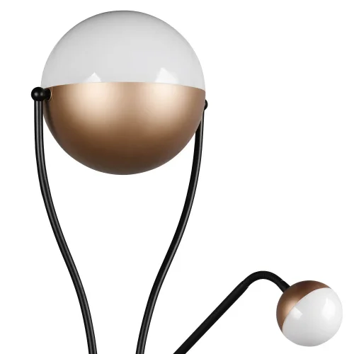 CANDEEIRO DE PÉ LED 18W+3,8W 3000K METAL COFFEE CASCATA