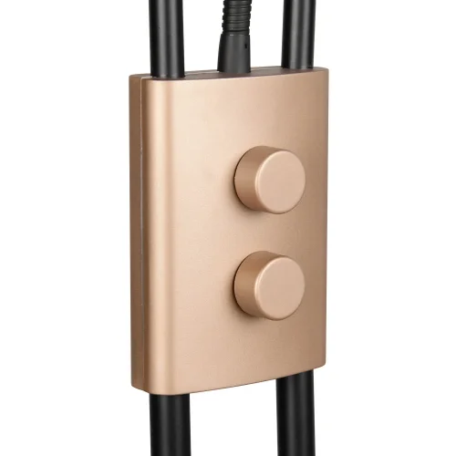 CANDEEIRO DE PÉ LED 18W+3,8W 3000K METAL COFFEE CASCATA