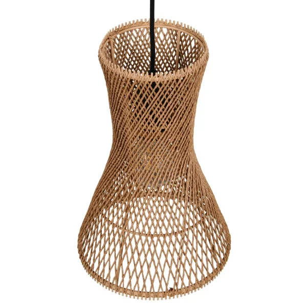 CANDEEIRO DE TETO PENDENTE E27 PAPIERGARN CASTANHO NAHELE