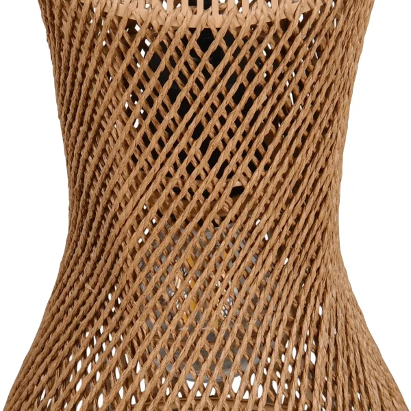 CANDEEIRO DE TETO PENDENTE E27 PAPIERGARN CASTANHO NAHELE