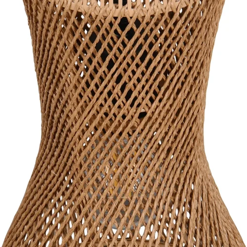 CANDEEIRO DE TETO PENDENTE E27 PAPIERGARN CASTANHO NAHELE