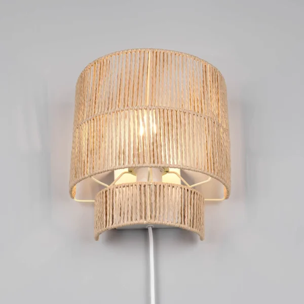 APLIQUE DE PAREDE E27 PAPIERGARN CASTANHO SELKIS