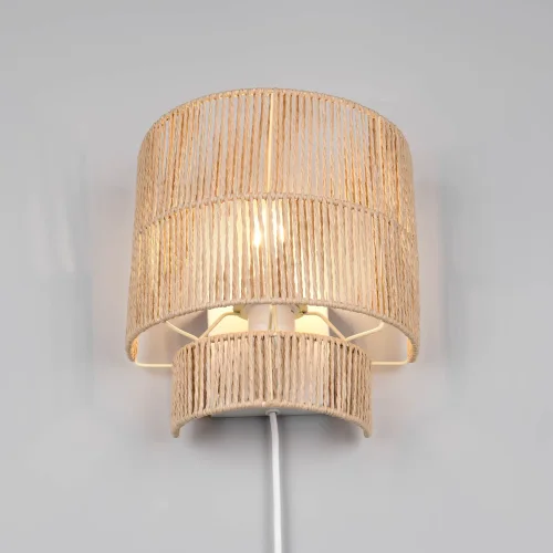 APLIQUE DE PAREDE E27 PAPIERGARN CASTANHO SELKIS