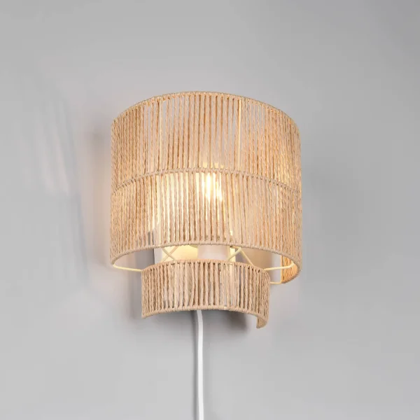 APLIQUE DE PAREDE E27 PAPIERGARN CASTANHO SELKIS