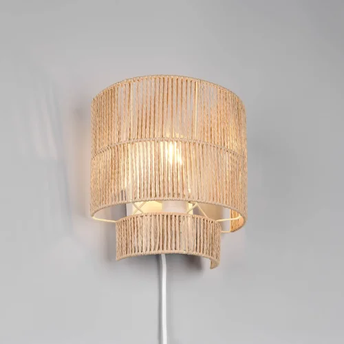 APLIQUE DE PAREDE E27 PAPIERGARN CASTANHO SELKIS