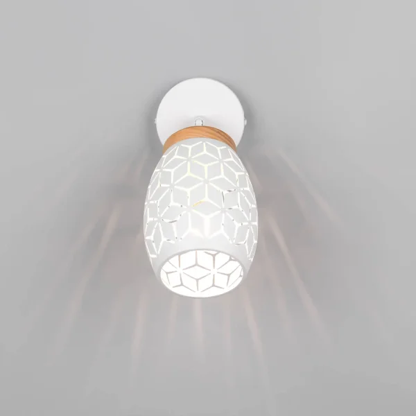 APLIQUE DE PAREDE 1 LUZ METAL BRANCO E14 BIRKITA