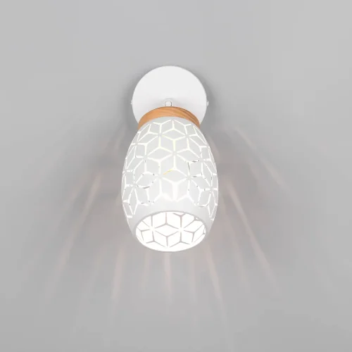 APLIQUE DE PAREDE 1 LUZ METAL BRANCO E14 BIRKITA