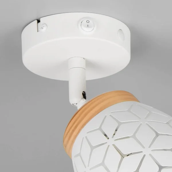 APLIQUE DE PAREDE 1 LUZ METAL BRANCO E14 BIRKITA