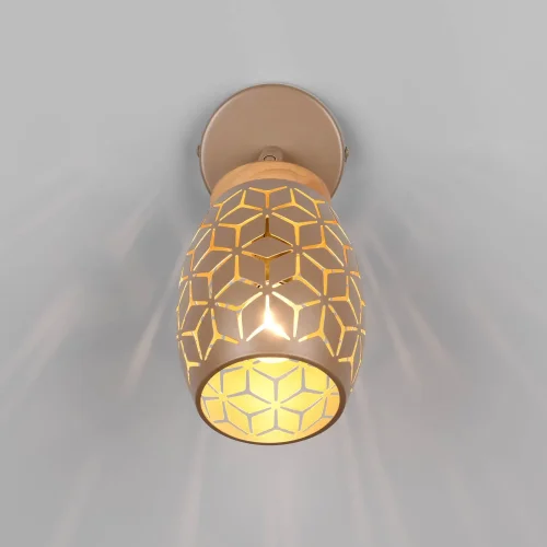 APLIQUE DE PAREDE 1 LUZ METAL COFFEE E14 BIRKITA