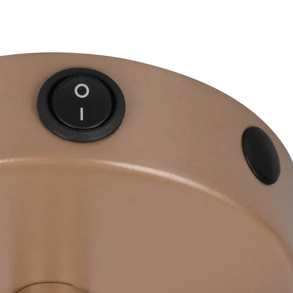 APLIQUE DE PAREDE 1 LUZ METAL COFFEE E14 BIRKITA