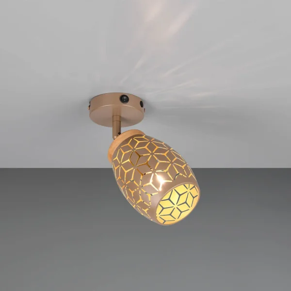 APLIQUE DE PAREDE 1 LUZ METAL COFFEE E14 BIRKITA