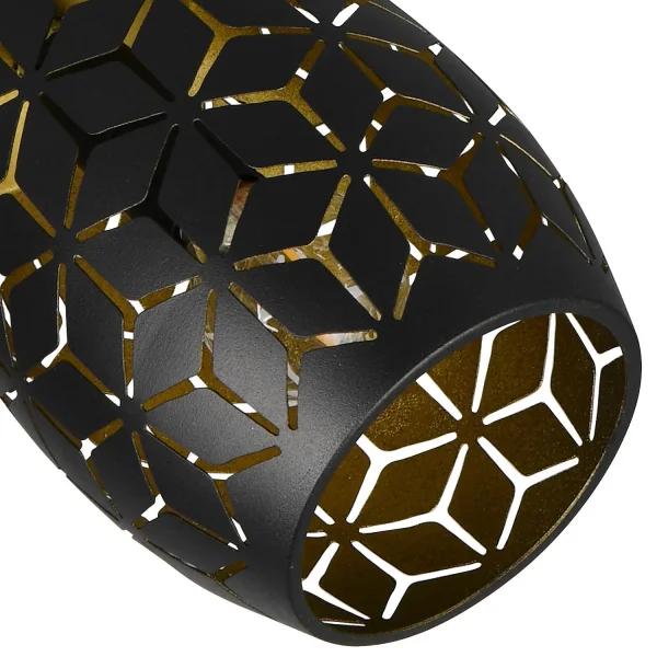 APLIQUE DE PAREDE 1 LUZ METAL PRETO E14 BIRKITA