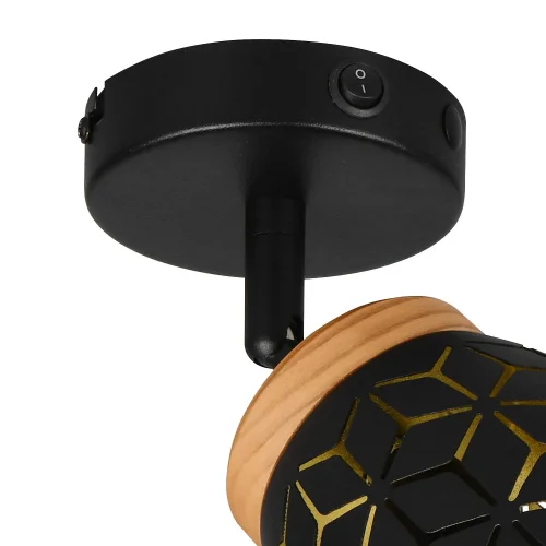 APLIQUE DE PAREDE 1 LUZ METAL PRETO E14 BIRKITA