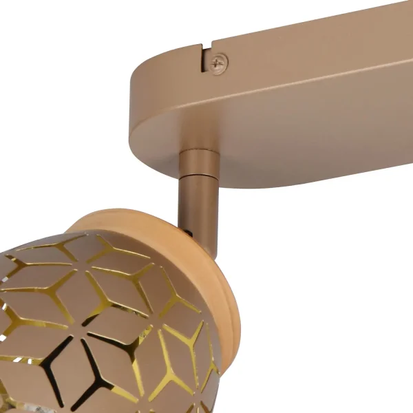 FOCO 2 LUZES TETO/PAREDE METAL COFFEE E14 BIRKITA