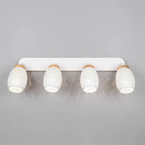 SPOT 4 LUZES DE TETO METAL BRANCO E14 BIRKITA