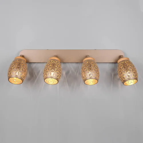 SPOT 4 LUZES DE TETO METAL COFFEE E14 BIRKITA