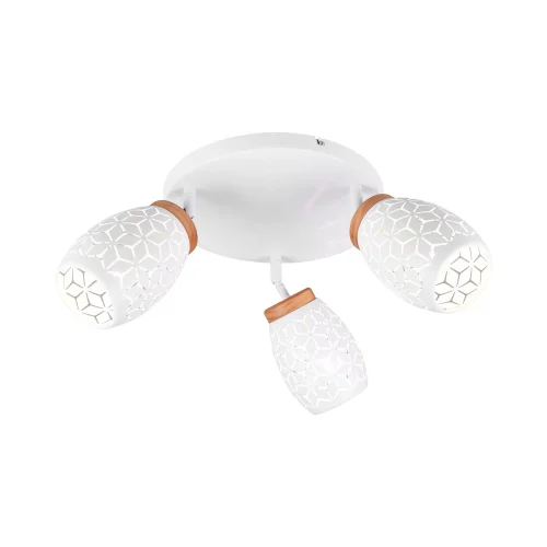 PLAFON DE TETO 3 LUZES METAL BRANCO E14 BIRKITA