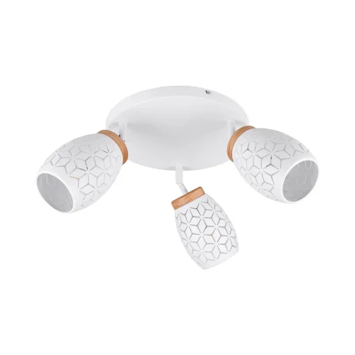 PLAFON DE TETO 3 LUZES METAL BRANCO E14 BIRKITA