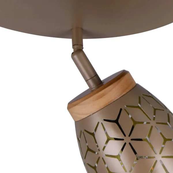 PLAFON DE TETO 3 LUZES METAL COFFEE E14 BIRKITA