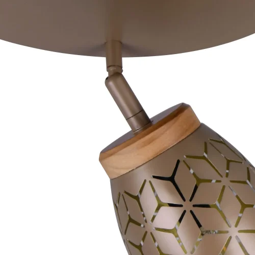 PLAFON DE TETO 3 LUZES METAL COFFEE E14 BIRKITA