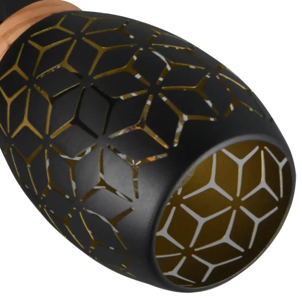 PLAFON DE TETO 3 LUZES METAL PRETO E14 BIRKITA