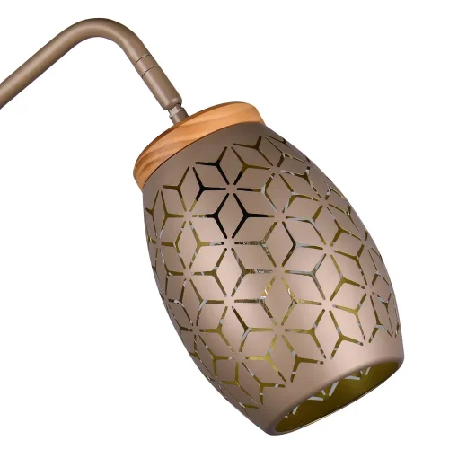 CANDEEIRO DE PÉ 1 LUZ METAL COFFEE E27 BIRKITA