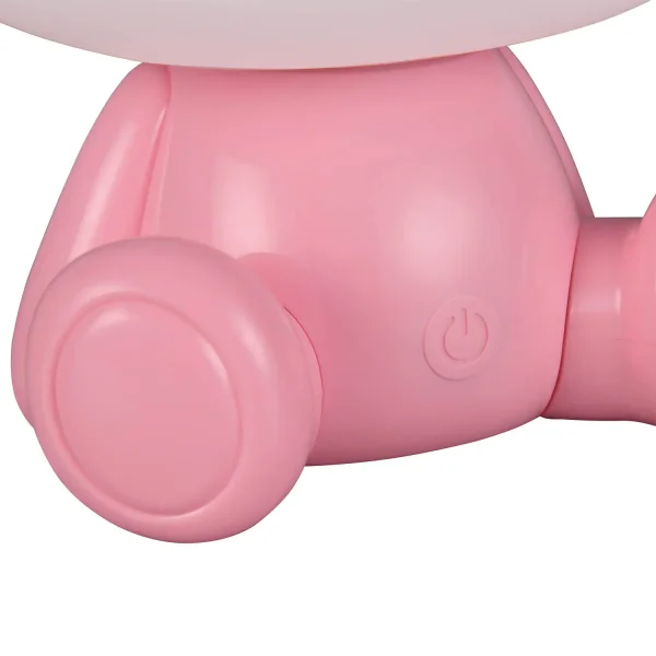 CANDEEEIRO DE MESA LED 3W 3000K RGB URSO ROSA