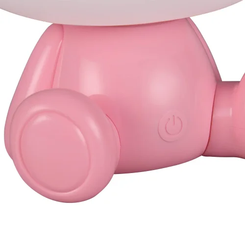 CANDEEEIRO DE MESA LED 3W 3000K RGB URSO ROSA