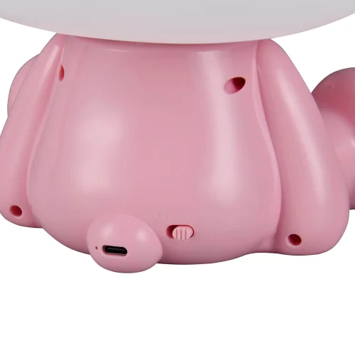 CANDEEEIRO DE MESA LED 3W 3000K RGB URSO ROSA