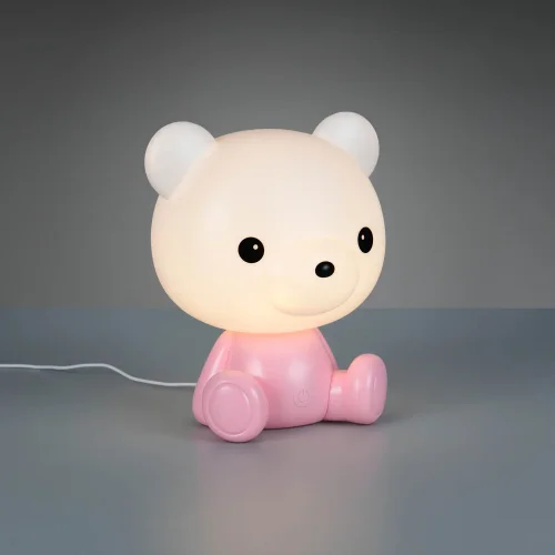 CANDEEEIRO DE MESA LED 3W 3000K RGB URSO ROSA