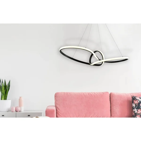 CANDEEIRO DE TECTO LED 39W REGULÁVEL COR/INTENSIDADE PRETO OLIMPO