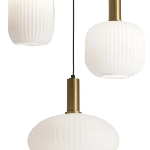 Candeeiro De Teto 3 Luzes Tulipas Brancas Opal Ø40 CM E27 Shelby| Lúzete