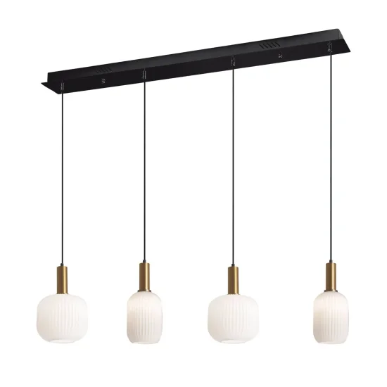 CANDEEIRO DE TETO 4 LUZES TULIPAS BRANCAS OPAL E27 SHELBY 2