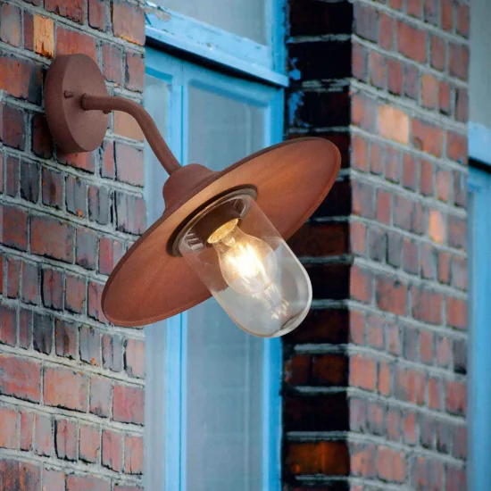 LUZ DE PAREDE EXTERIOR E27 IP44 FERRUGEM TULSI
