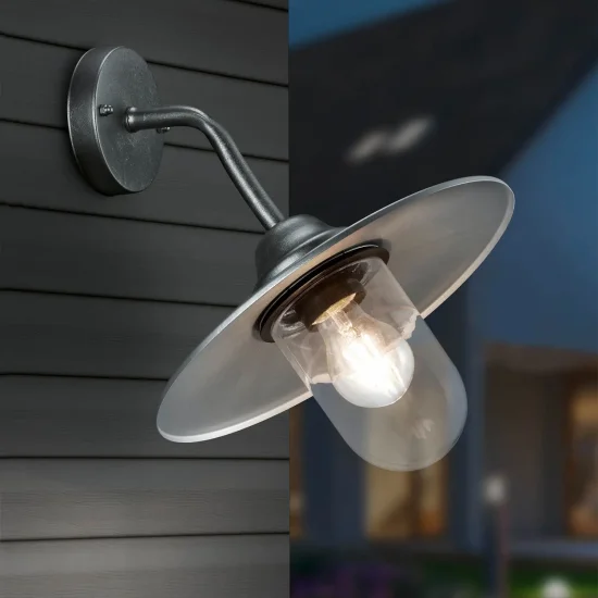 LÂMPADA DE PAREDE EXTERIOR E27 IP44 ZINC TULSI