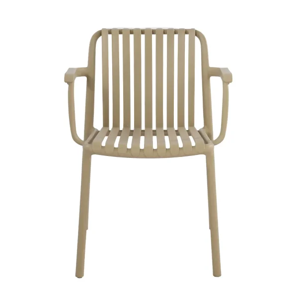 CADEIRA DE JARDIM COM BRAÇOS POLIPROPILENO AREIA EOLIA