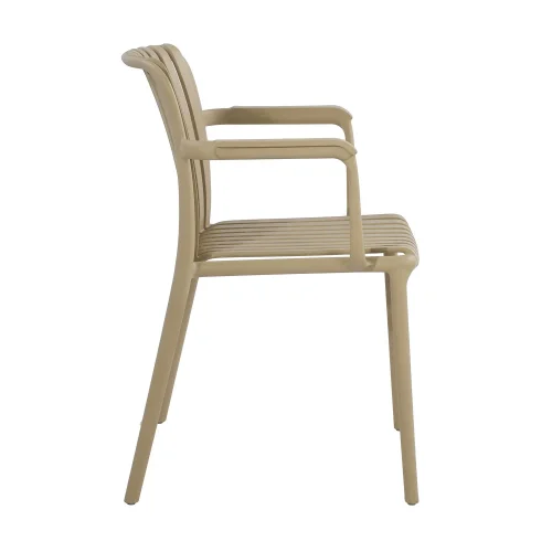 CADEIRA DE JARDIM COM BRAÇOS POLIPROPILENO AREIA EOLIA