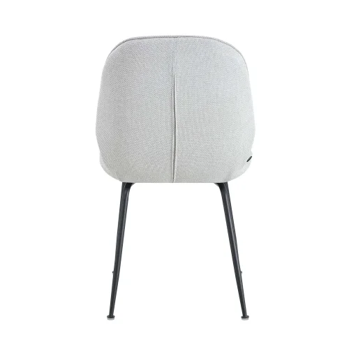 CADEIRA ASHCROFT TECIDO AREIA COM PÉS PRETOS