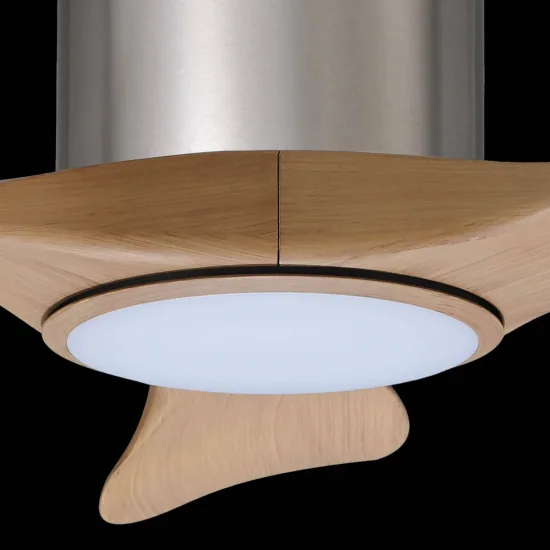 VENTOINHA DE TETO LED 18W 3 PÁS REGULÁVEL NÍQUEL ISELIN 2