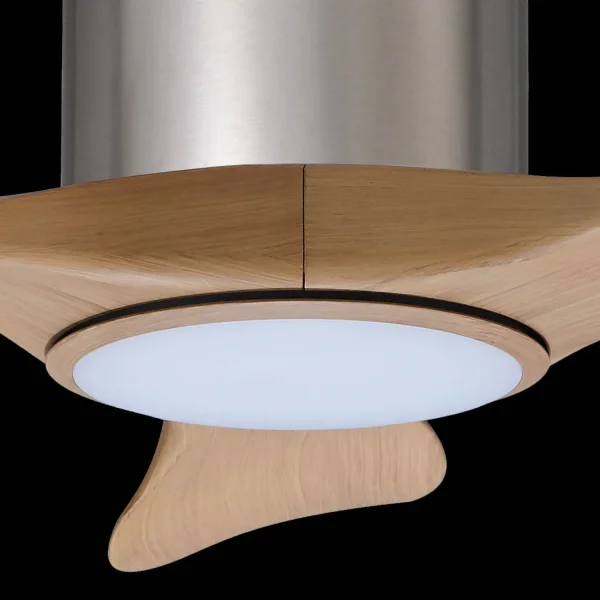 VENTOINHA DE TETO LED 18W 3 PÁS REGULÁVEL NÍQUEL ISELIN