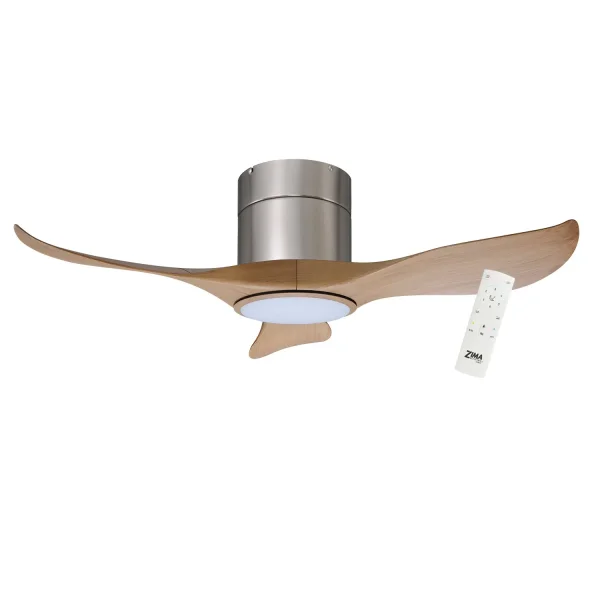 VENTOINHA DE TETO LED 18W 3 PÁS REGULÁVEL NÍQUEL ISELIN