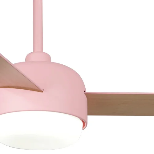 VENTOINHA DE TETO COM LUZ 24W MOTOR DC 3 PÁS ROSA/MADEIRA RIVERDALE