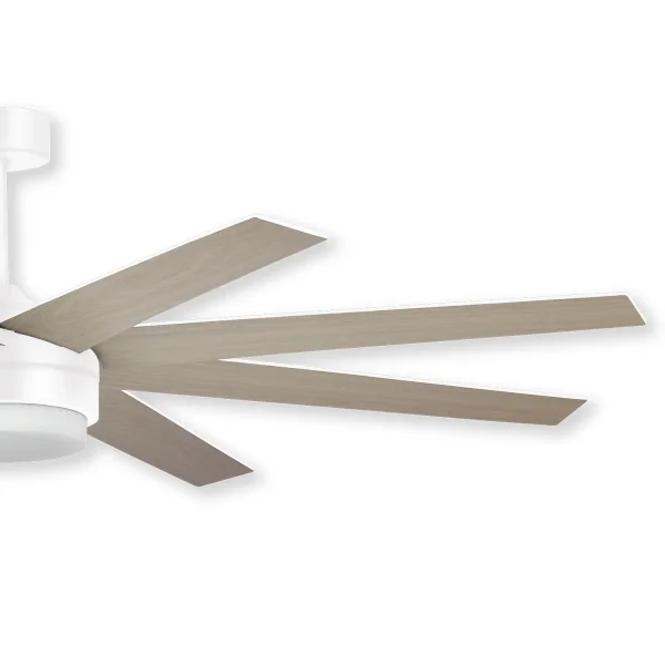 VENTOINHA DE TETO LED 24W REGULÁVEL 8 PÁS MOTOR DC BRANCO SOLEI