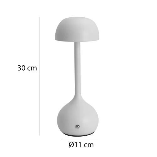 CANDEEIRO DE MESA LED RECARREGÁVEL SEM FIOS 203LM BRANCO IP44 SOLEA CANDEEIRO DE MESA LED RECARREGÁVEL SEM FIOS 203LM BRANCO IP44 SOLEA