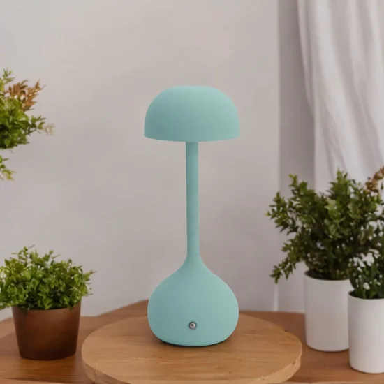 CANDEEIRO DE MESA LED RECARREGÁVEL SEM FIOS 203LM AZUL ÁGUA IP44 SOLEA