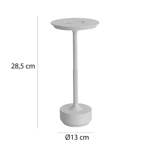 CANDEEIRO DE MESA LED RECARREGÁVEL SEM FIOS 213LM BRANCO IP44 ESTIVA CANDEEIRO DE MESA LED RECARREGÁVEL SEM FIOS 213LM BRANCO IP44 ESTIVA