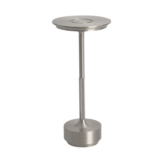 CANDEEIRO DE MESA LED RECARREGÁVEL SEM FIOS 213LM NÍQUEL IP44 ESTIVA 2